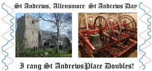 St Andrews Place Doubles on St Andrews Day at St Andrews church, Allensmore